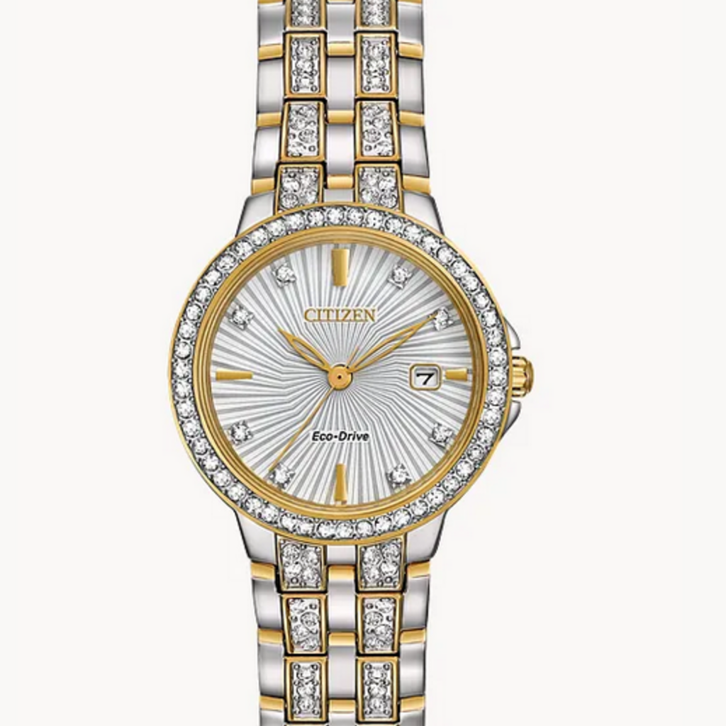 Citizen Citizen Eco-Drive Ladies Silhouette Crystal Two Tone Watch