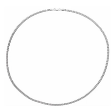 American Jewelry Sterling Silver 4mm Cuban Link Chain (24")