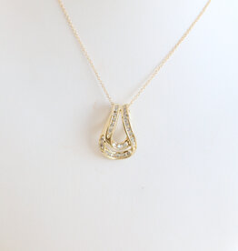 American Jewelry ESTATE 14k Yellow Gold Approx .50ctw Diamond Necklace