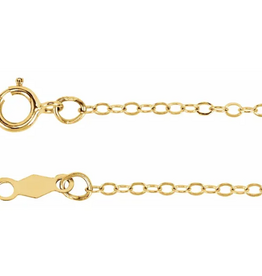 14k Yellow Gold 1.3mm Flat Cable Chain (18")