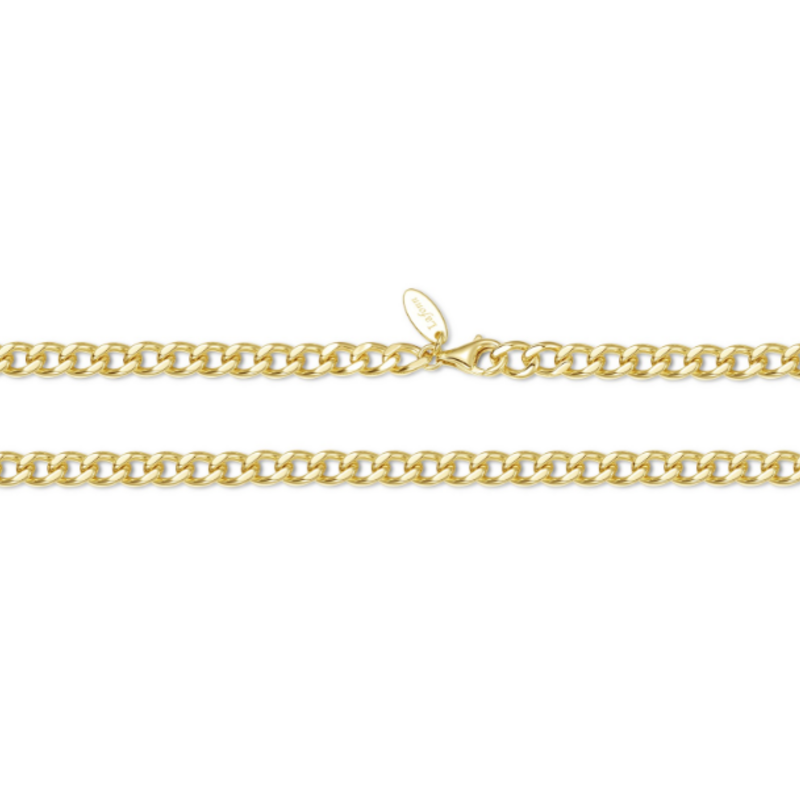 Lafonn Lafonn Silver Gold-Plated 4.6mm Cleo Cuban Chain Necklace  (20")