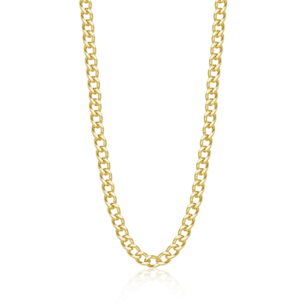 Lafonn Lafonn Silver Gold-Plated 4.6mm Cleo Cuban Chain Necklace  (20")