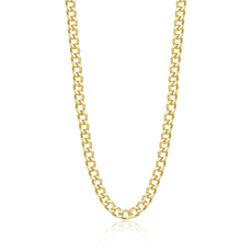 Lafonn Lafonn Silver Gold-Plated 4.6mm Cleo Cuban Chain Necklace  (20")