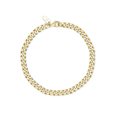 Lafonn Lafonn Silver Gold-Plated 4.6mm Cuban Cleo Bracelet (8")