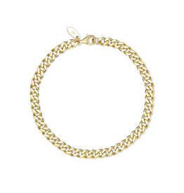 Lafonn Lafonn Silver Gold-Plated 4.6mm Cuban Cleo Bracelet (8")