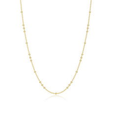 Lafonn Lafonn Silver Gold-Plated Luna Bead Chain Necklace (16"-18")