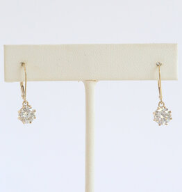 American Jewelry ESTATE 14k Yellow Gold 2ctw Diamond Solitaire Dangle Earrings