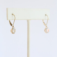 American Jewelry ESTATE 14k Yellow Gold 2ctw Diamond Solitaire Dangle Earrings