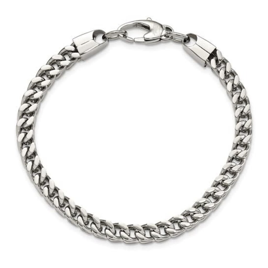 Chisel Stainless Steel Franco Chain Link Mens Bracelet (9")