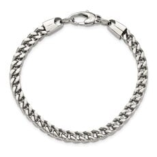 Chisel Stainless Steel Franco Chain Link Mens Bracelet (9")