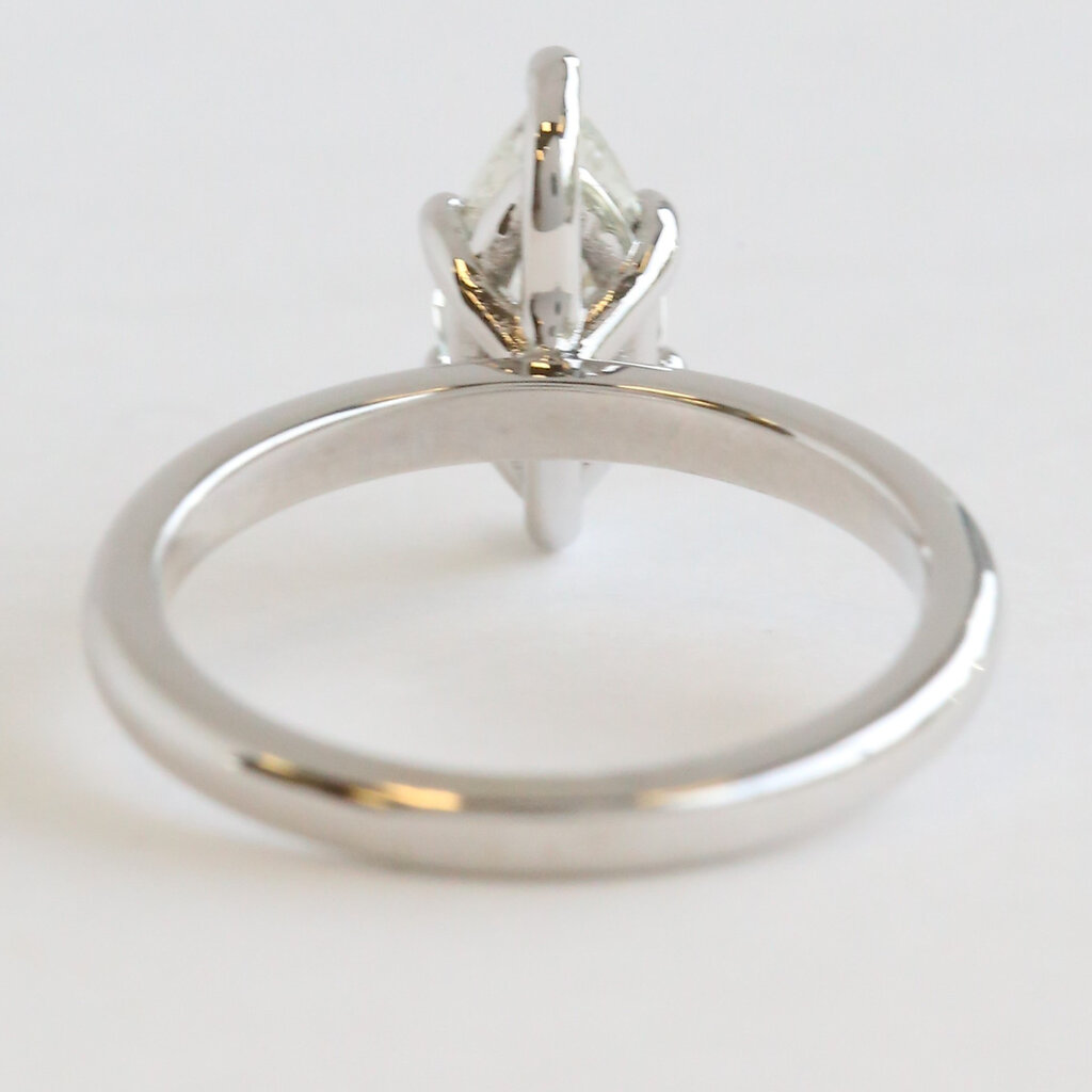 American Jewelry 14k White Gold 1ct H/vs1 Marquise Diamond Solitaire Engagement Ring