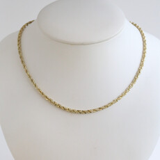 American Jewelry ESTATE 14k Yellow Gold 3mm Rope Chain Necklace (16")
