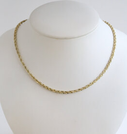 American Jewelry ESTATE 10k Yellow Gold 3.3mm Rope Chain Necklace (18")