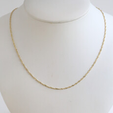 American Jewelry ESTATE 14k Yellow Gold 1.3mm Rope Chain (18")