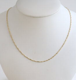 American Jewelry ESTATE 14k Yellow Gold 1.3mm Rope Chain (18")