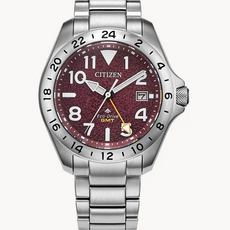 Citizen Citizen Promaster Land GMT Watch w/ Maroon Dial