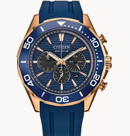 Citizen Citizen Eco-Drive Endeavor Chrono Watch w/ Blue Dial & Strap