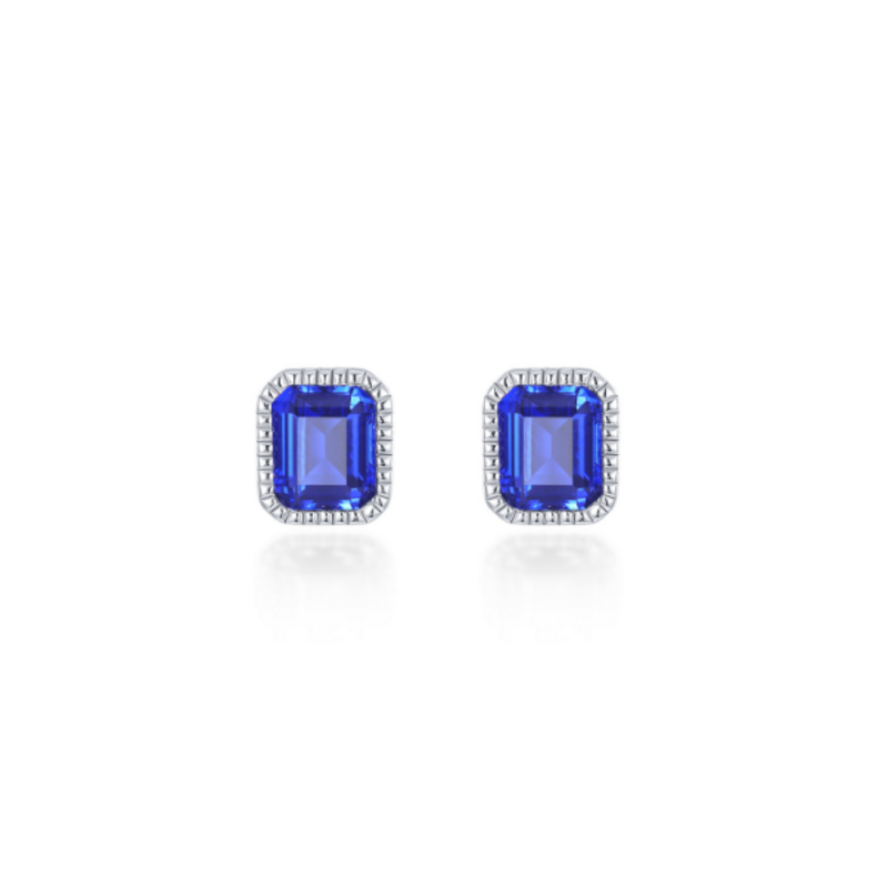 Lafonn Lafonn Sterling Silver 1.76ctw Simulated Sapphire Birthstone Stud Earrings