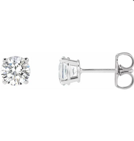 American Jewelry 14k White Gold .50ctw Diamond Solitaire 4 Prong Stud Earrings
