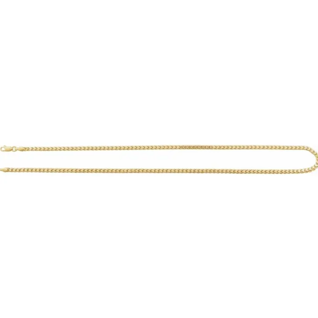 American Jewelry 14k Yellow Gold 2.6mm Franco Chain (20")