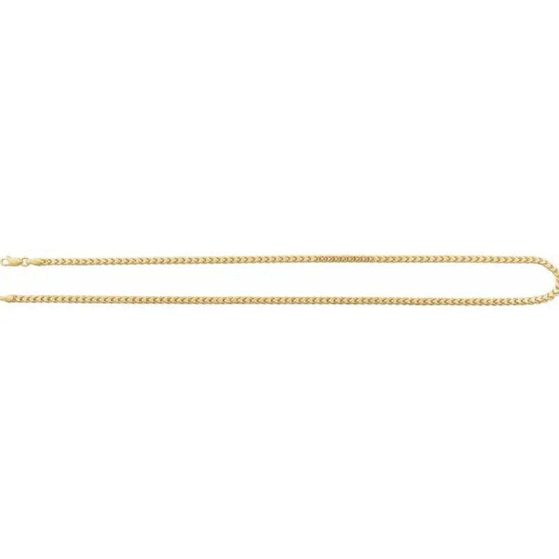 American Jewelry 14k Yellow Gold 2.6mm Franco Chain (20")