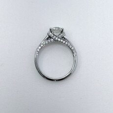 18k White Gold 1.59ctw (1.21 I/SI1 Center) Round Diamond Engagement Ring (Size 6.5)