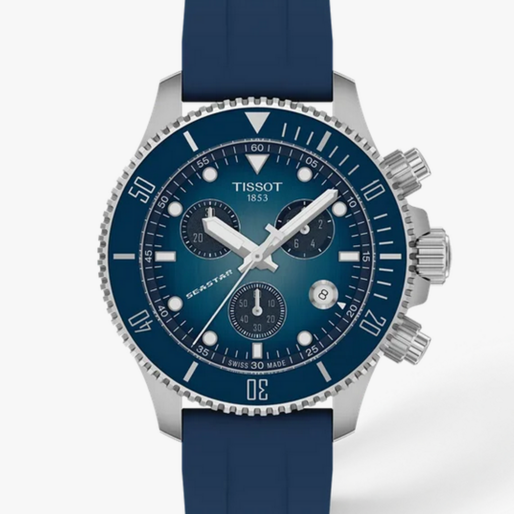 Tissot Tissot Seastar 1000 38mm Watch w/ Blue Silicone Strap