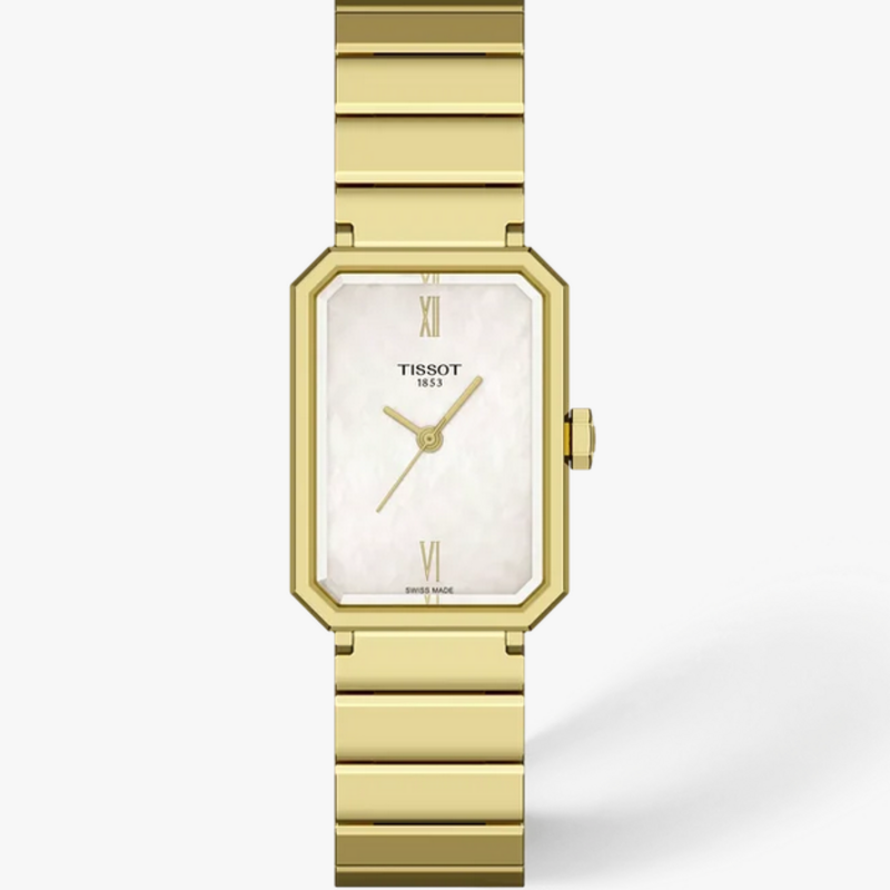Tissot Tissot Gold Tone SRV 30mm Rectangular Ladies Watch