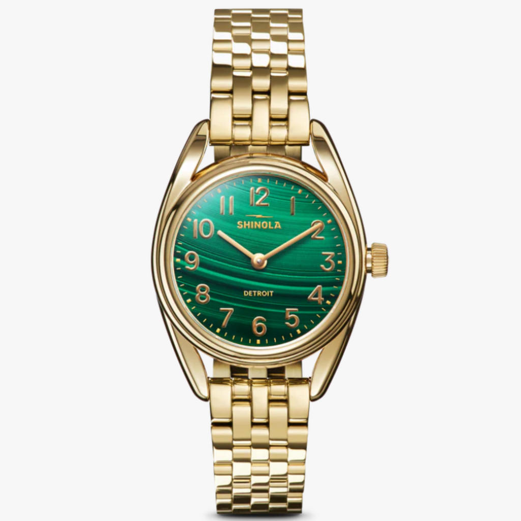 Shinola Shinola 30mm Malachite Derby Watch