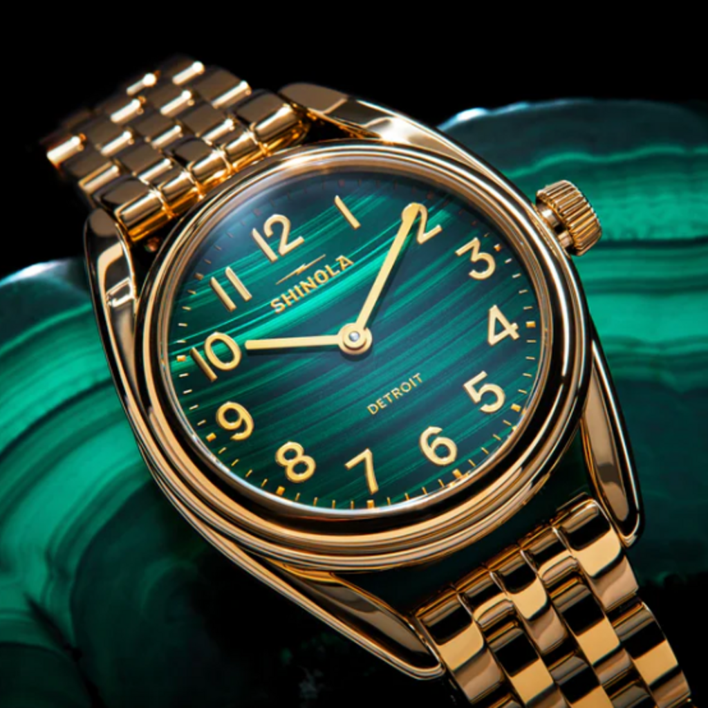 Shinola Shinola 30mm Malachite Derby Watch