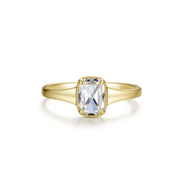 Lafonn Lafonn Silver Gold-Plated 1.24ct Simulated Diamond Cushion Elara Ring (Size 6)