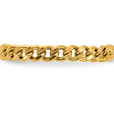 14k Yellow Gold-Filled 2.9mm Curb Chain Ring (Size 6.75)