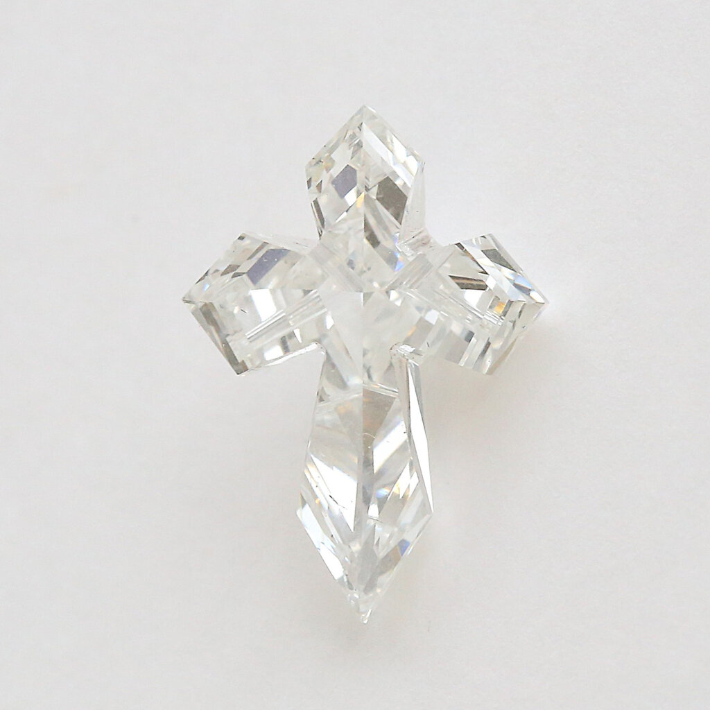 American Jewelry Approx. 7.25ct Lab Grown Specialty Cross Shape Loose Diamond