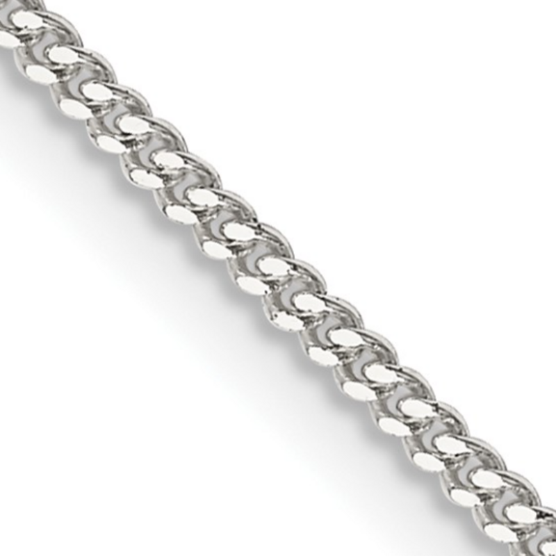 Sterling Silver 1.75mm Curb Link Chain 18"