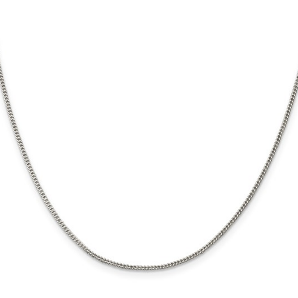 Sterling Silver 1.75mm Curb Link Chain 18"