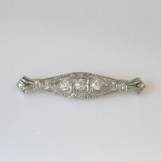 American Jewelry ESTATE Platinum 1.4ctw Old European Vintage VS Diamond Broach