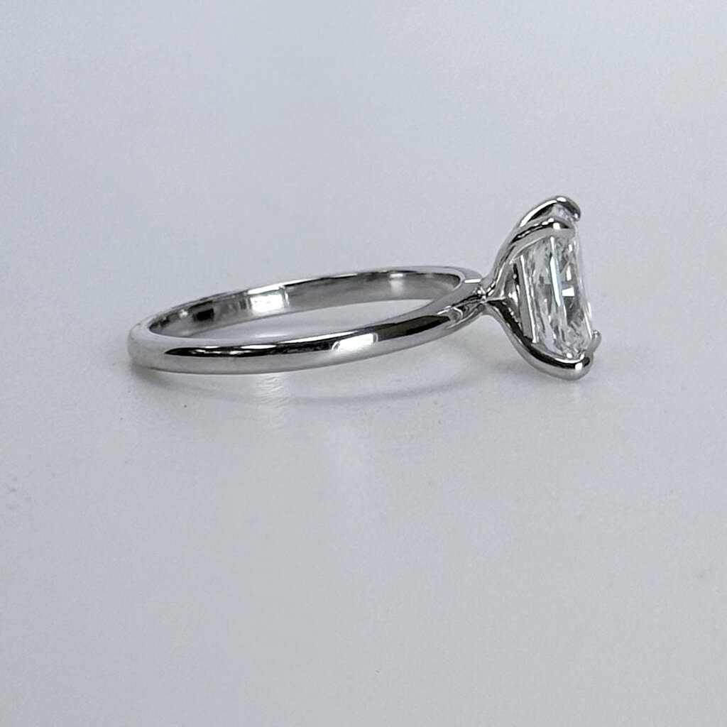 American Jewelry 14k White Gold 1.79ct D/VVS2 Radiant Solitaire Engagement Ring