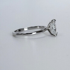 American Jewelry 14k White Gold 1.79ct D/VVS2 Radiant Solitaire Engagement Ring