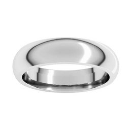American Jewelry 14k White Gold 5mm High Polish Comfort Fit Mens Wedding Band (Size 9)