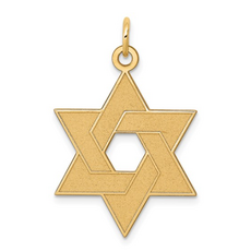 American Jewelry 14k Yellow Gold Star of David Pendant Charm
