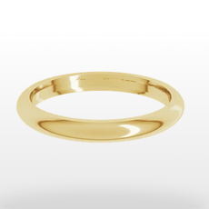 American Jewelry 14k Yellow Gold 2.5mm High Polish Comfort Fit Wedding Band Ring (Size 7)
