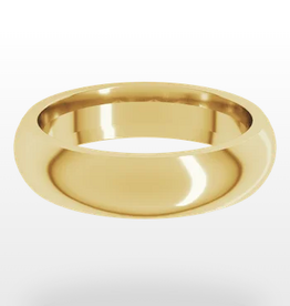 American Jewelry 14k Yellow Gold 5mm High Polish Comfort Fit Mens Wedding Band (Size 9)