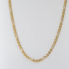 American Jewelry 14k Yellow Gold 3.8mm Figaro Necklace Chain (21")