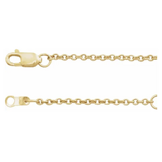 14k Yellow Gold 1.5mm Cable Chain 16-18"