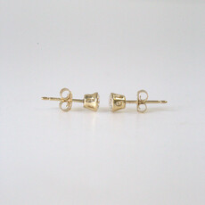 American Jewelry ESTATE 14k Yellow Gold 1/2ctw Round VS Diamond Bezel Stud Earrings