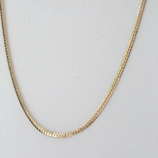 American Jewelry 14k Yellow Gold 2.5mm Baby Cuban Link Necklace Chain (16")