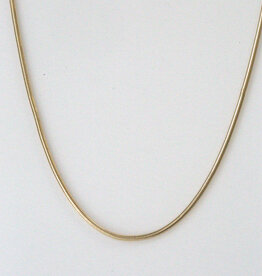 American Jewelry 14k Yellow Gold 1.6mm Snake Necklace Chain (20")