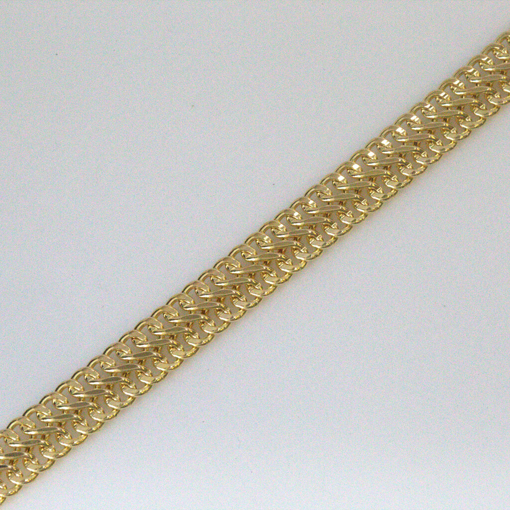 American Jewelry ESTATE 14k Yellow Gold 8mm Figure 8 Woven Bracelet (7.5")