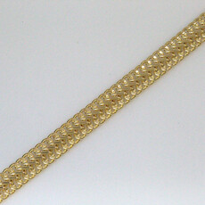 American Jewelry ESTATE 14k Yellow Gold 8mm Figure 8 Woven Bracelet (7.5")
