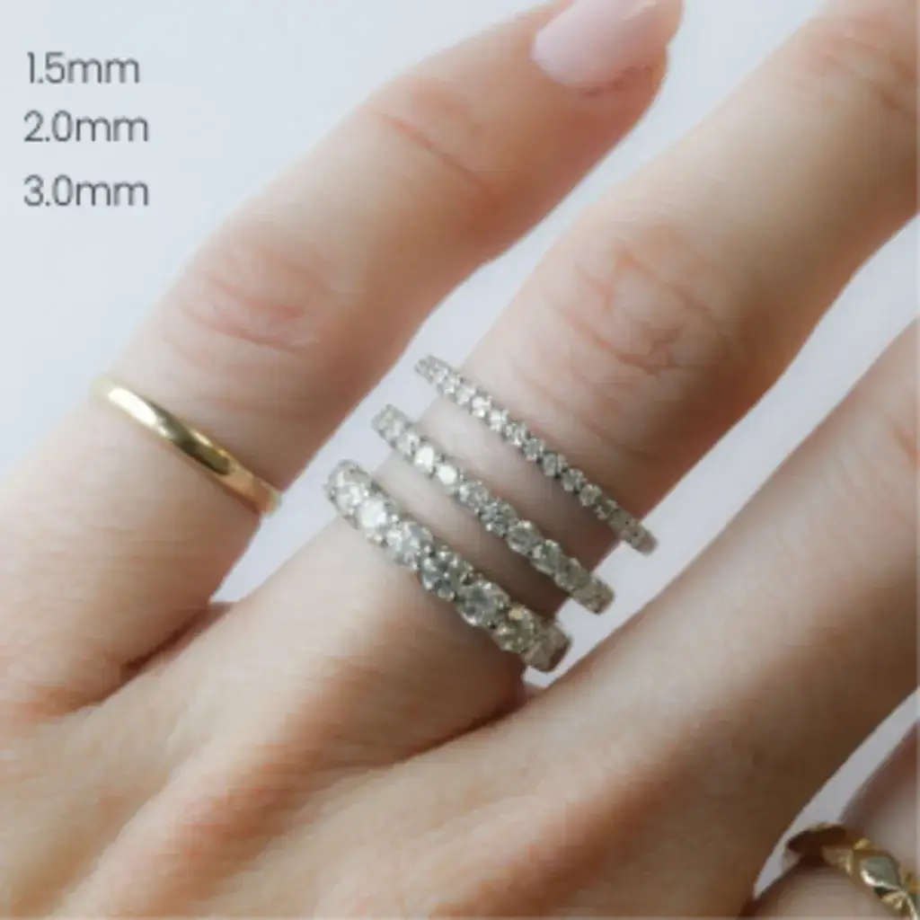 American Jewelry American Classic Straight Stackable Diamond Band